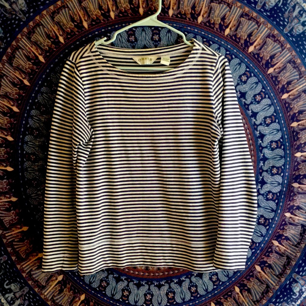 Orvis Women’s long sleeve striped top blouse